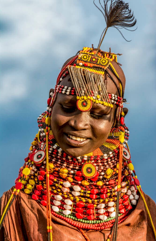 Turkana forms referenced by contemporary Kenyan designers; the question of attribution and benefit now part of the record.